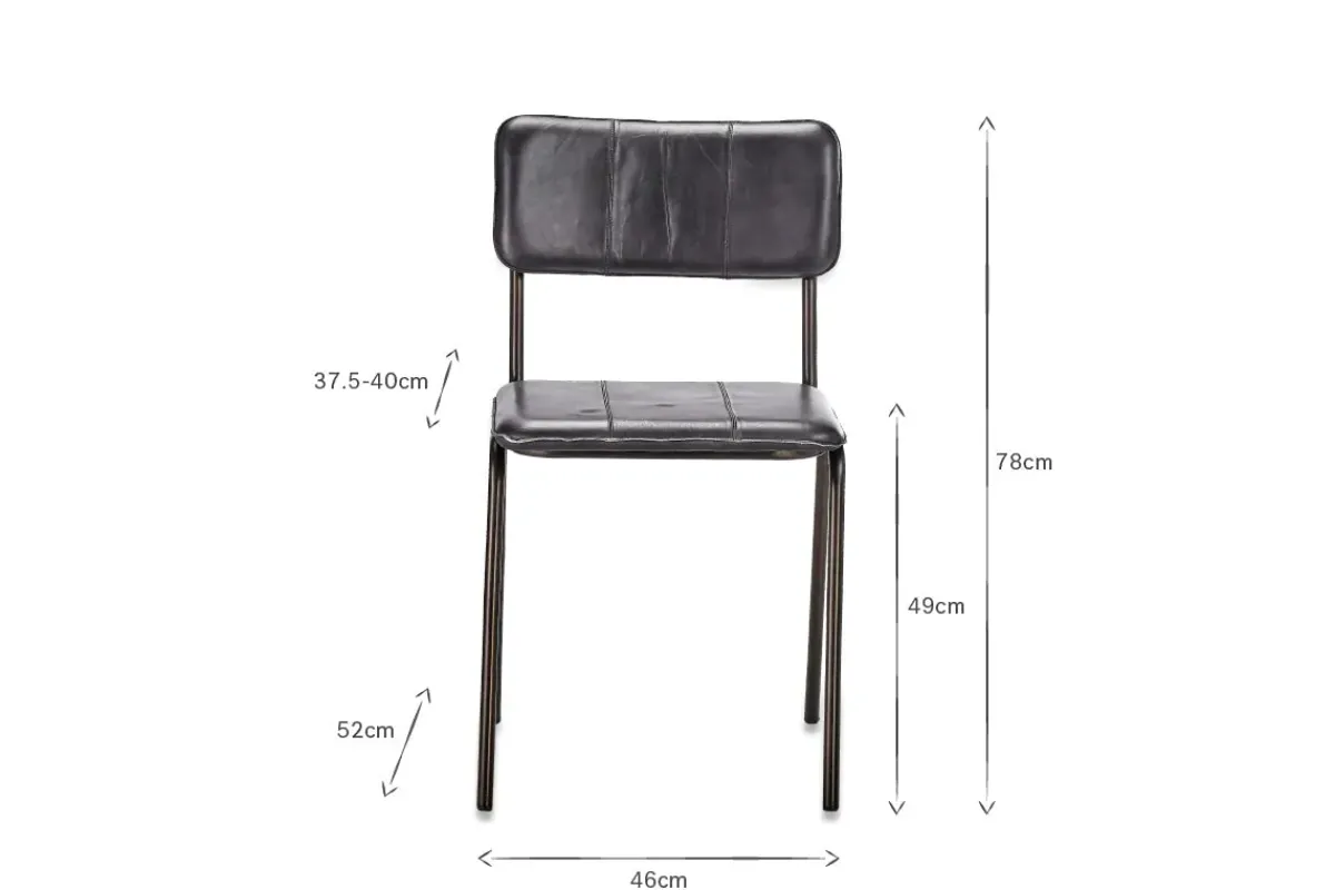 Home Office|Kitchen & Dining^Nkuku Ukari Leather Dining Chair - Aged Black