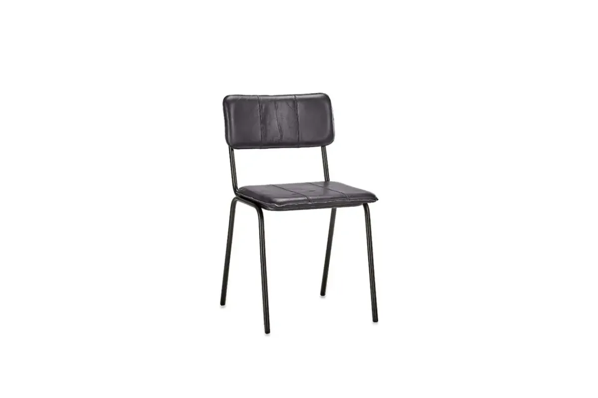 Home Office|Kitchen & Dining^Nkuku Ukari Leather Dining Chair - Aged Black