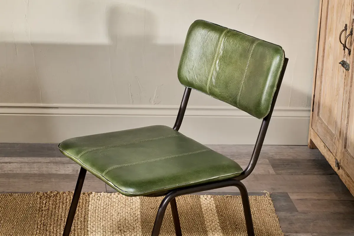 Home Office|Kitchen & Dining^Nkuku Ukari Leather Dining Chair - Rich Green