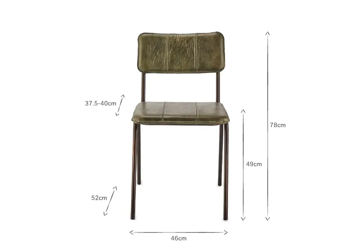 Home Office|Kitchen & Dining^Nkuku Ukari Leather Dining Chair - Rich Green