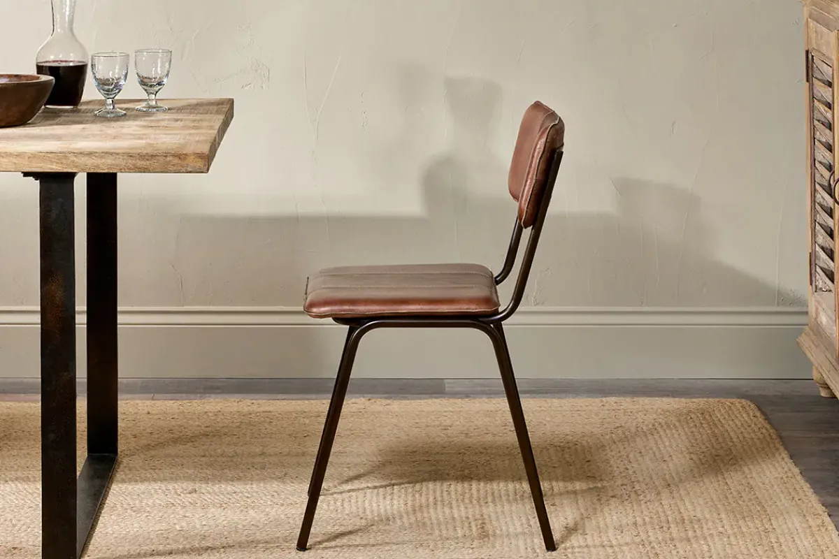 Home Office|Kitchen & Dining^Nkuku Ukari Leather Dining Chair - Chocolate Brown