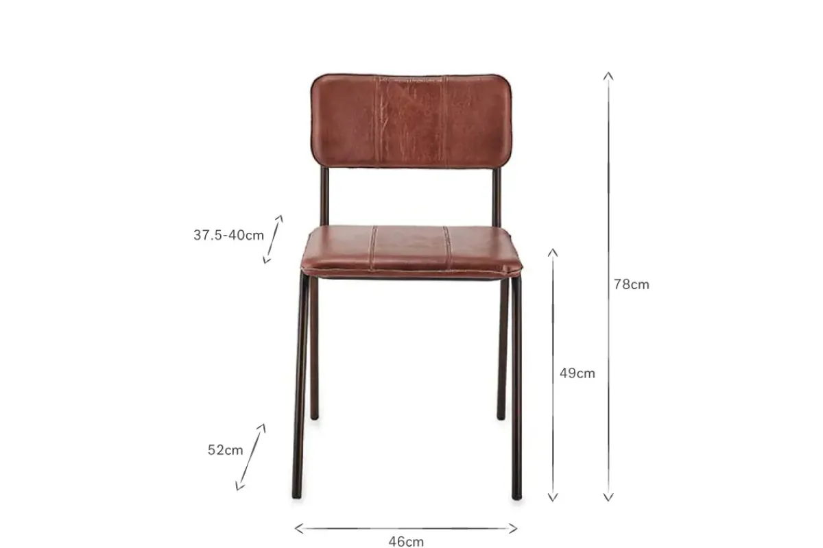 Home Office|Kitchen & Dining^Nkuku Ukari Leather Dining Chair - Chocolate Brown
