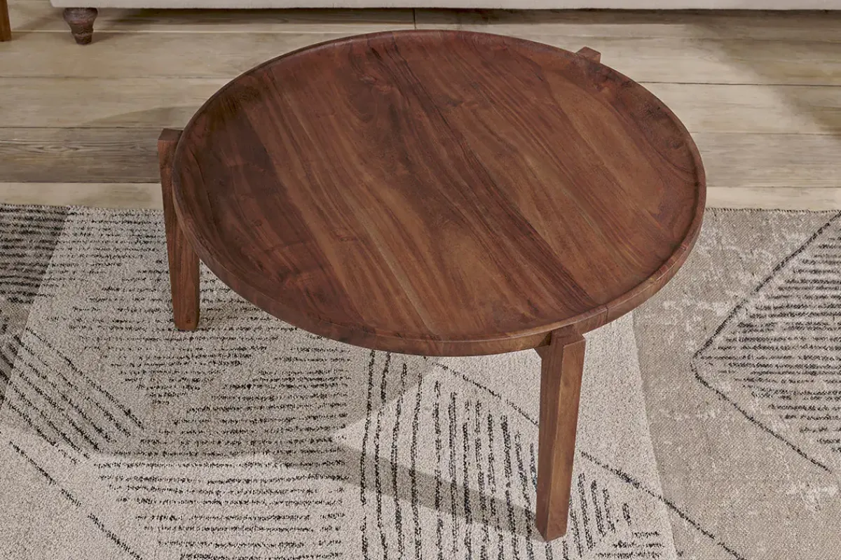 Living|Coffee Tables^Nkuku Umar Mango Wood Coffee Table - Dark Brown