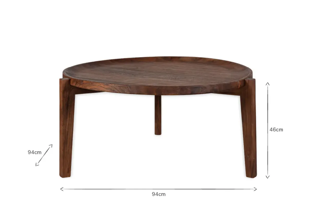 Living|Coffee Tables^Nkuku Umar Mango Wood Coffee Table - Dark Brown