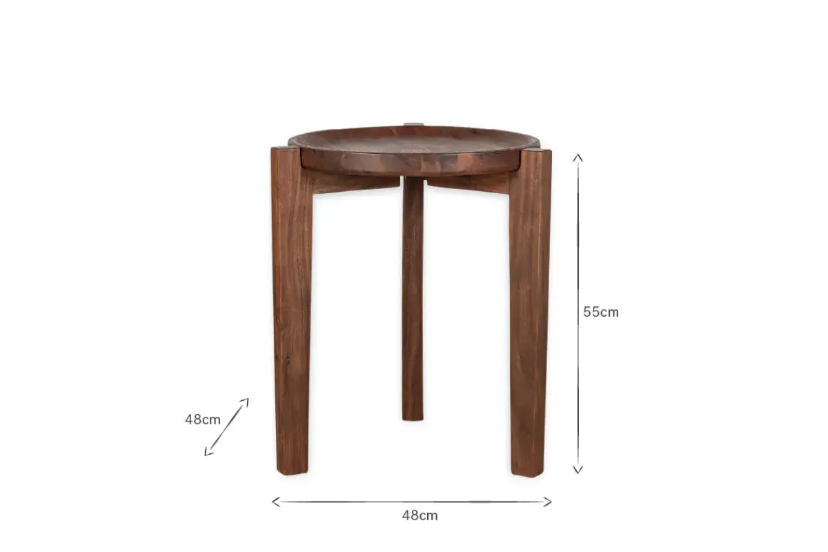 Living|Side Tables^Nkuku Umar Mango Wood Side Table - Dark Brown