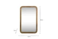 Wall Mirrors^Nkuku Ungura Rounded Mirror - Antique Brass - Small