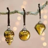 Baubles & Tree Decorations^Nkuku Ura Baubles - Antique Green (Set of 3)