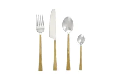 Cutlery|Cutlery^Nkuku Usa Cutlery Set - (Set of 16) Brushed Gold