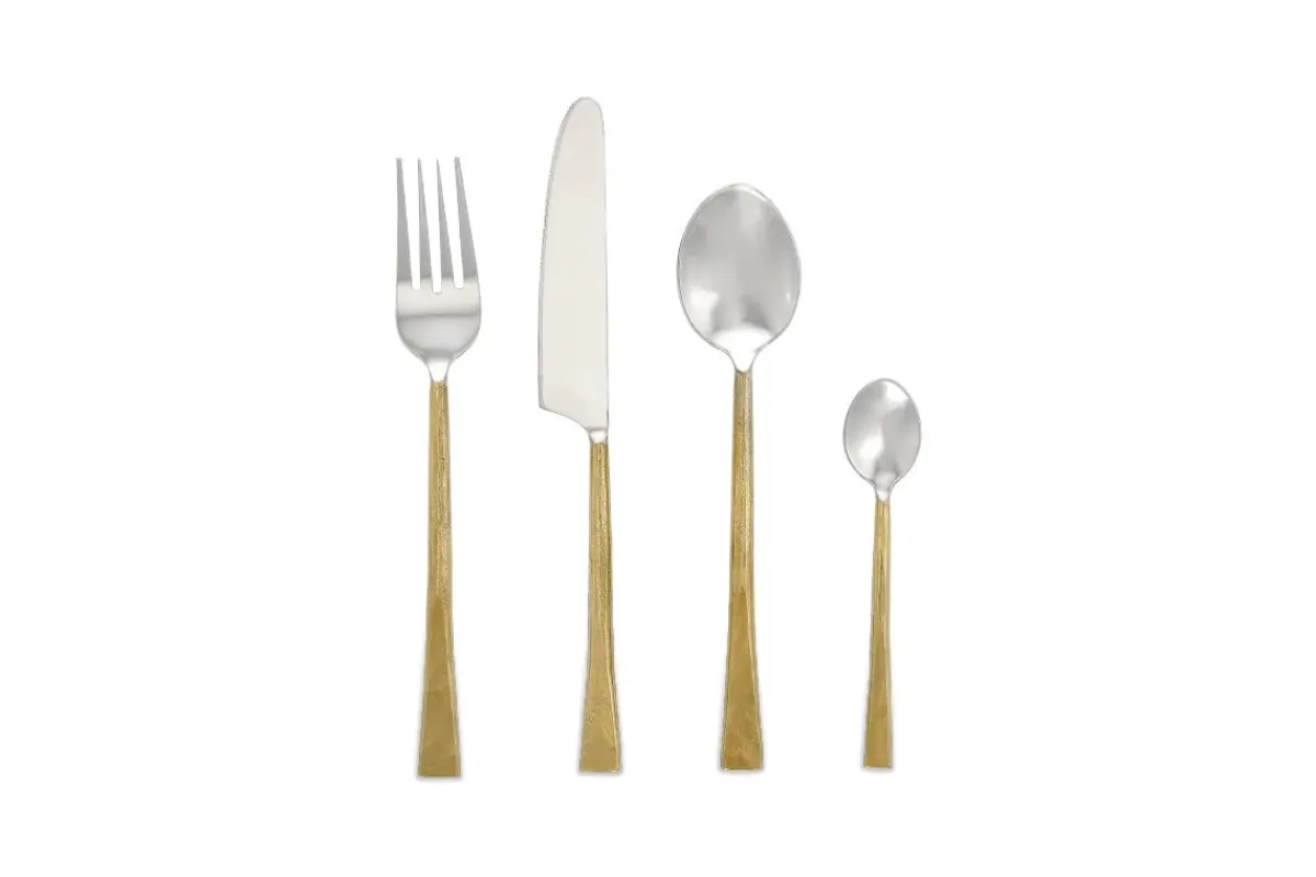 Cutlery|Cutlery^Nkuku Usa Cutlery Set - (Set of 16) Brushed Gold