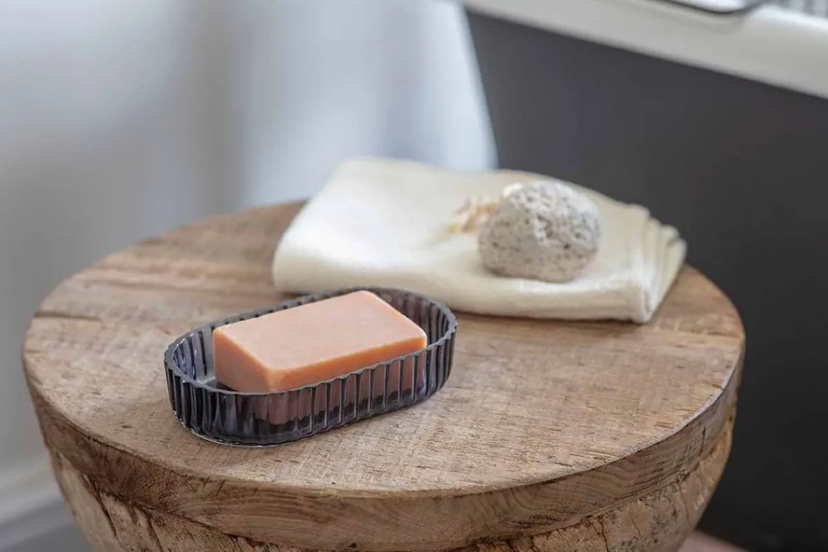 Bathroom Accessories^Nkuku Valeska Recycled Glass Soap Dish