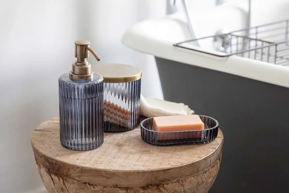 Bathroom Accessories^Nkuku Valeska Recycled Glass Soap Dish