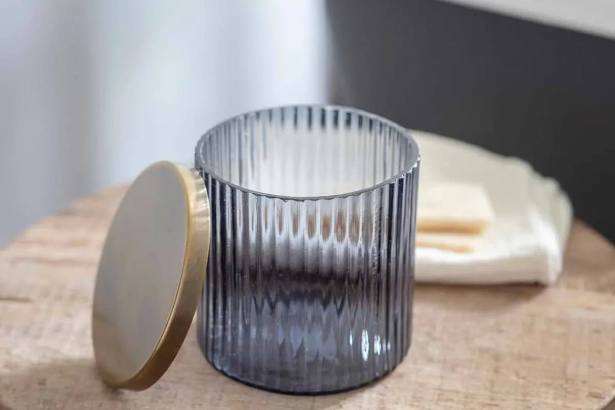 Bathroom Accessories^Nkuku Valeska Recycled Glass Storage Pot
