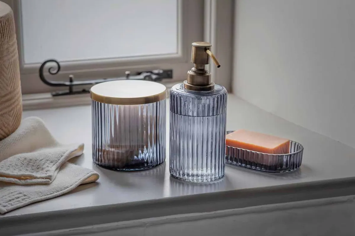 Bathroom Accessories^Nkuku Valeska Recycled Glass Storage Pot