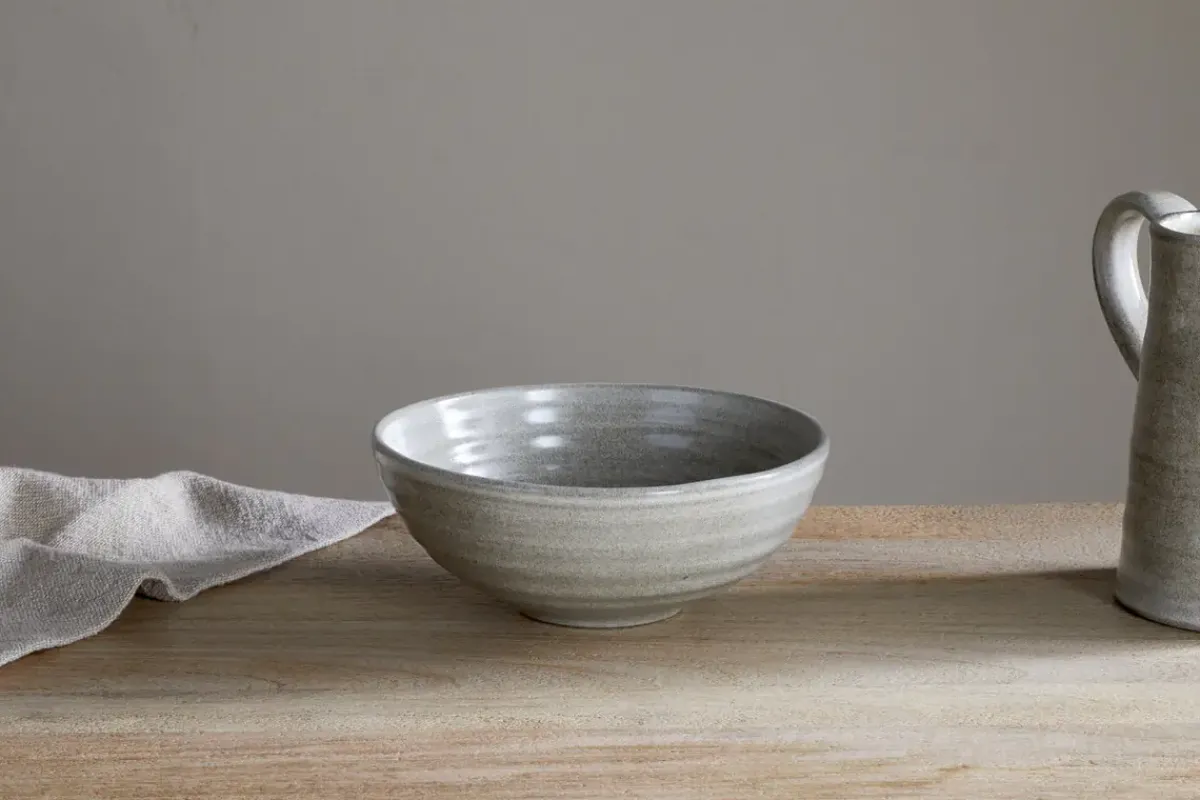 Breakfast Accessories|Bowls^Nkuku Valinha Earthenware Cereal Bowl - Grey