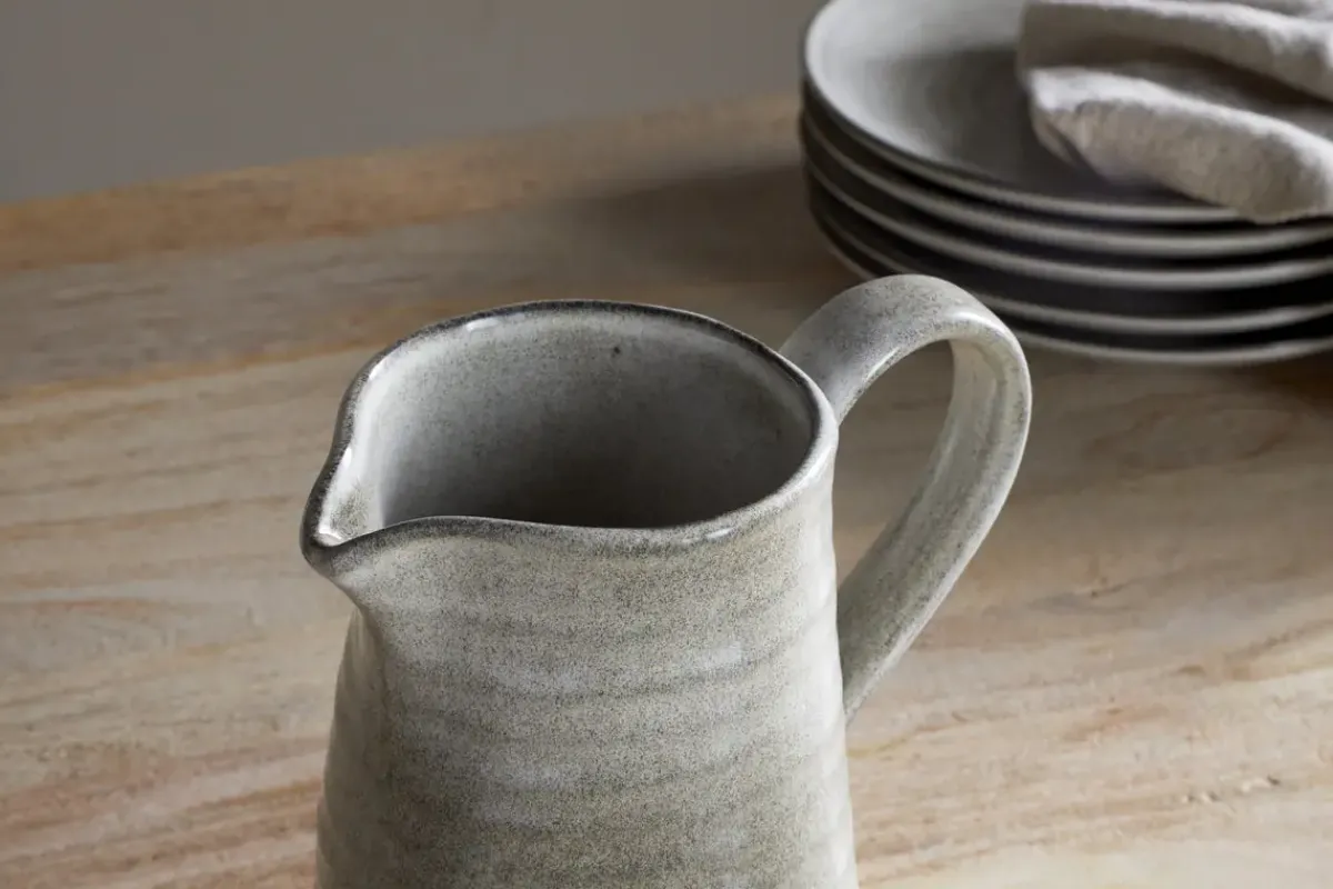 Jugs^Nkuku Valinha Earthenware Jug - Grey - Small
