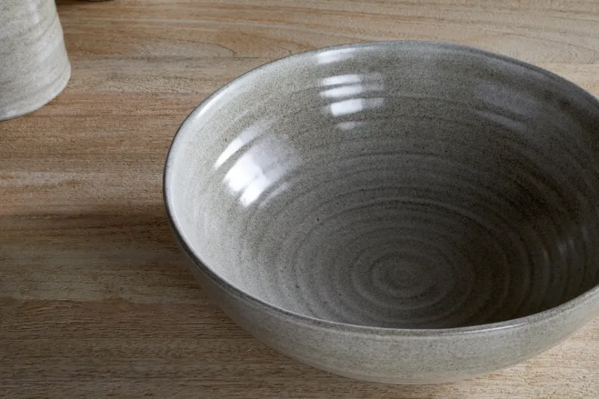 Serving Bowls|Bowls^Nkuku Valinha Earthenware Serving Bowl - Grey
