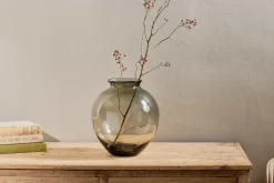 Decorative Home Accessories|Vases^Nkuku Vanita Glass Vase - - Wide Smoke