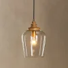 Pendant Lighting^Nkuku Varuna Mango Wood & Glass Pendant Lamp - Natural & Clear
