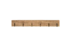 Hooks & Rails|Hooks & Rails^Nkuku Veduru Mango Wood Carved Hook - Natural (Row of 6)