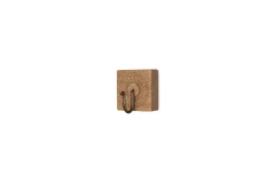 Hooks & Rails|Hooks & Rails^Nkuku Veduru Mango Wood Carved Square Hook - Natural