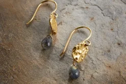Jewellery & Jewellery Boxes|Jewellery^Nkuku Veera Labradorite Earrings - Gold