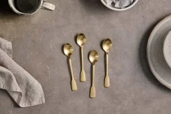 Cutlery|Cutlery^Nkuku Veeta Teaspoon Set - Brushed Gold (Set of 4)