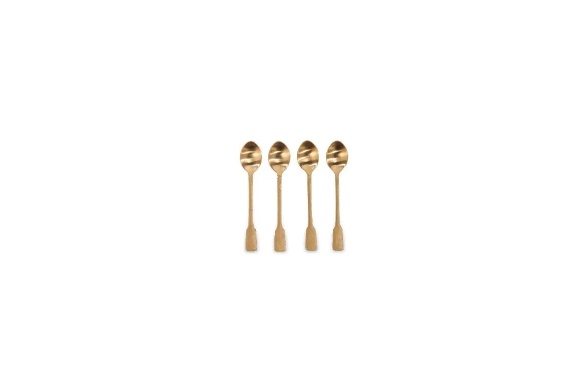Cutlery|Cutlery^Nkuku Veeta Teaspoon Set - Brushed Gold (Set of 4)