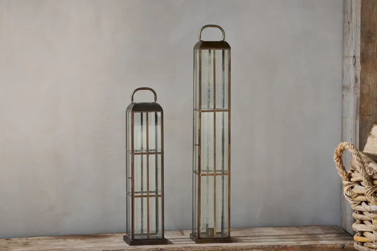 Decorative Home Accessories|Lanterns^Nkuku Vemula Lantern - Antique Brass