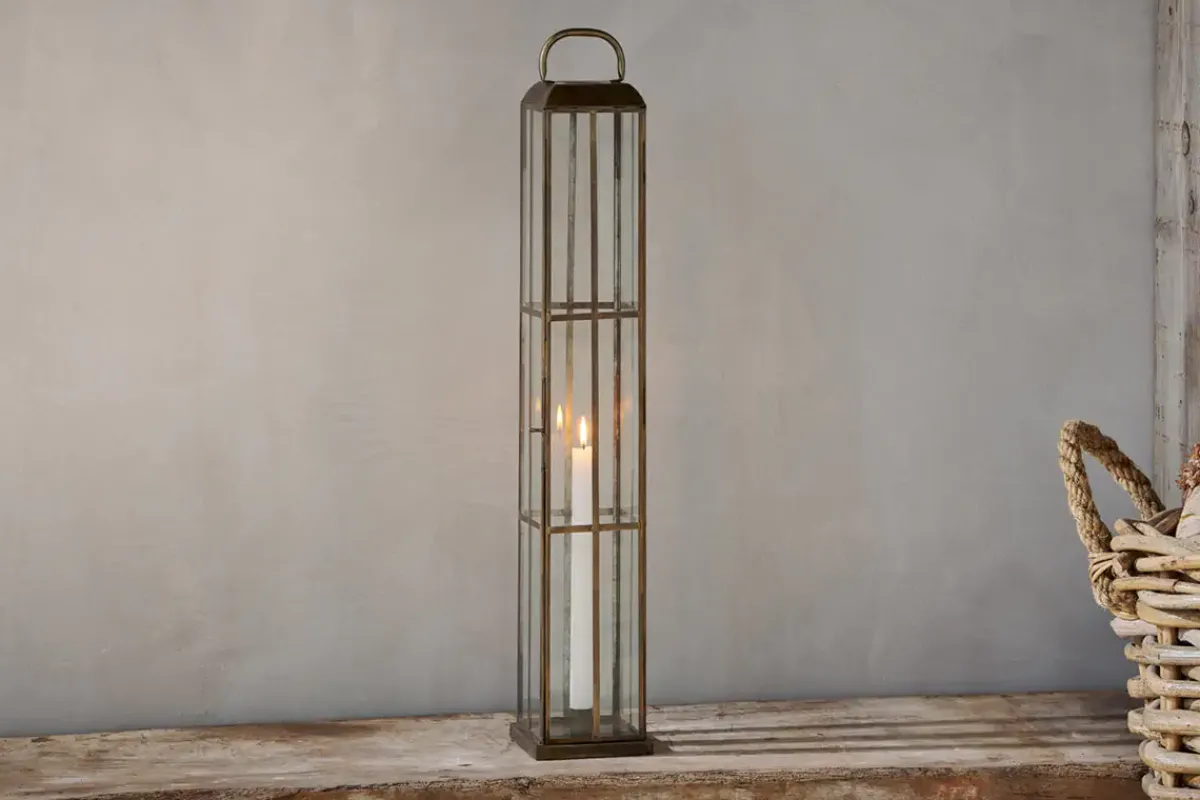Decorative Home Accessories|Lanterns^Nkuku Vemula Lantern - Antique Brass