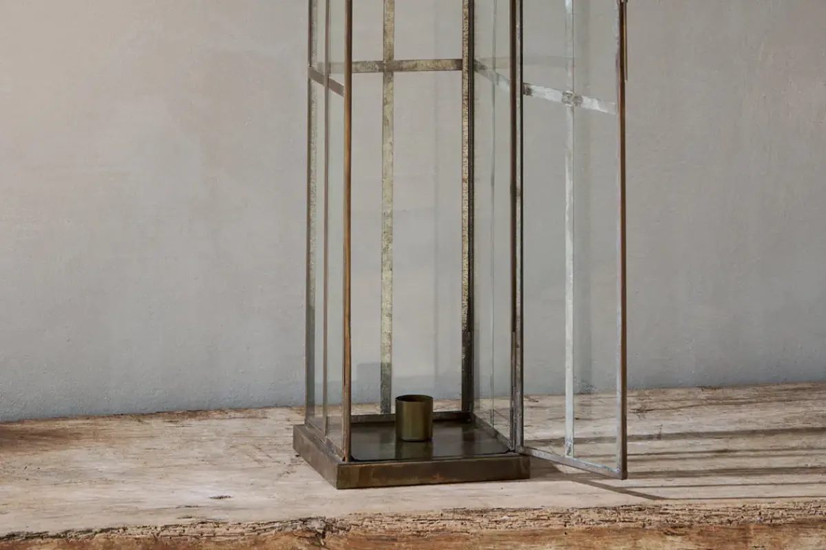 Decorative Home Accessories|Lanterns^Nkuku Vemula Lantern - Antique Brass