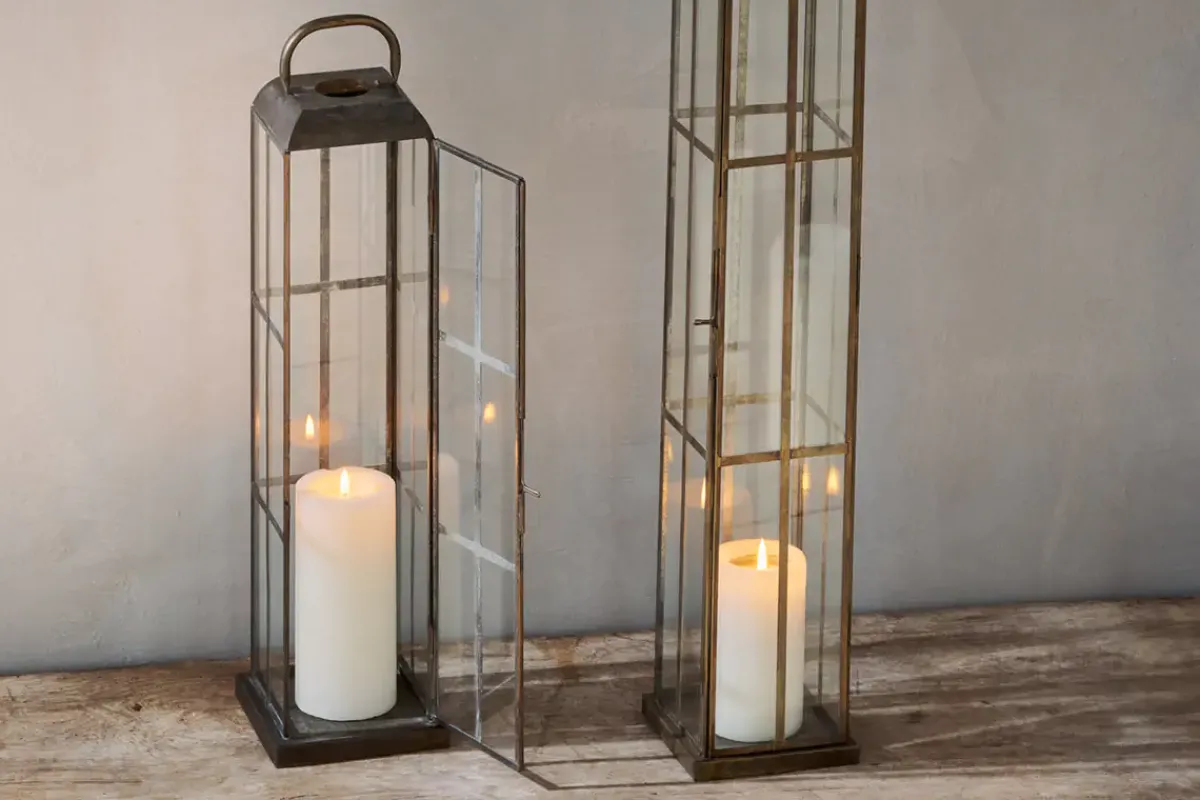 Decorative Home Accessories|Lanterns^Nkuku Vemula Lantern - Antique Brass