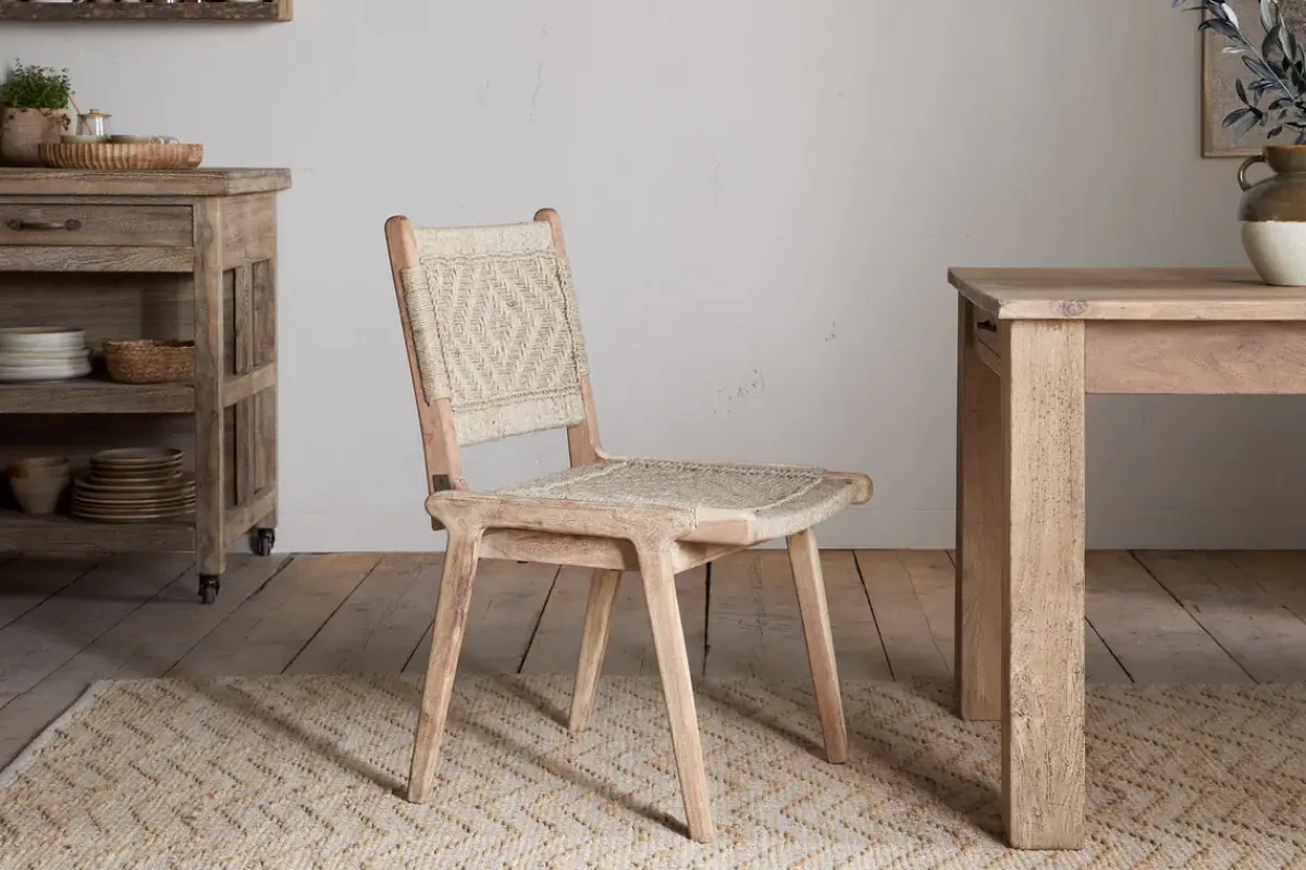 Kitchen & Dining|Dining Chairs & Benches^Nkuku Vinay Woven Armless Dining Chair - Natural