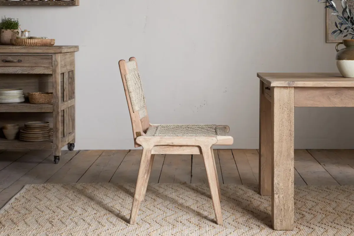 Kitchen & Dining|Dining Chairs & Benches^Nkuku Vinay Woven Armless Dining Chair - Natural