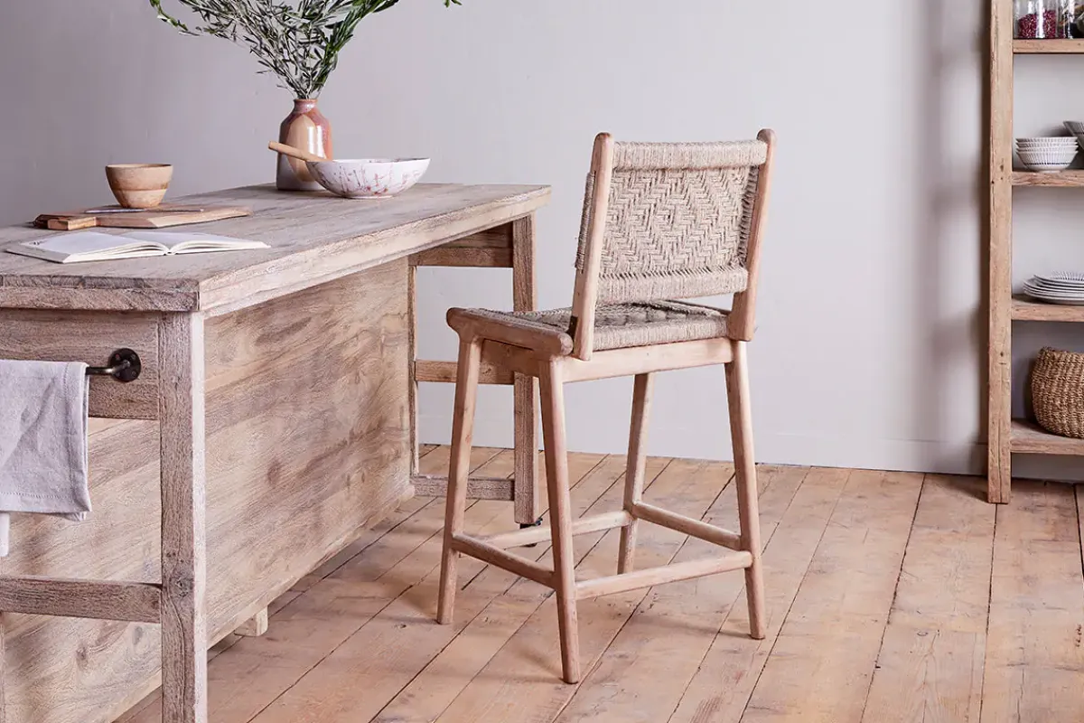 Kitchen & Dining|Bar Stools & Bar Chairs^Nkuku Vinay Woven Counter Chair - Natural