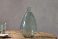Vases|Decorative Pots & Vases^Nkuku Virya Recycled Glass Vase - Pale Blue