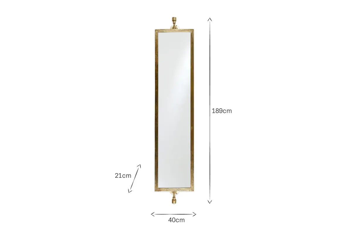 Wall Mirrors^Nkuku Visala Swivel Full Length Wall Mirror - Large