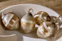 Christmas Table|Baubles & Tree Decorations^Nkuku Viti Baubles - Gold (Set of 4)
