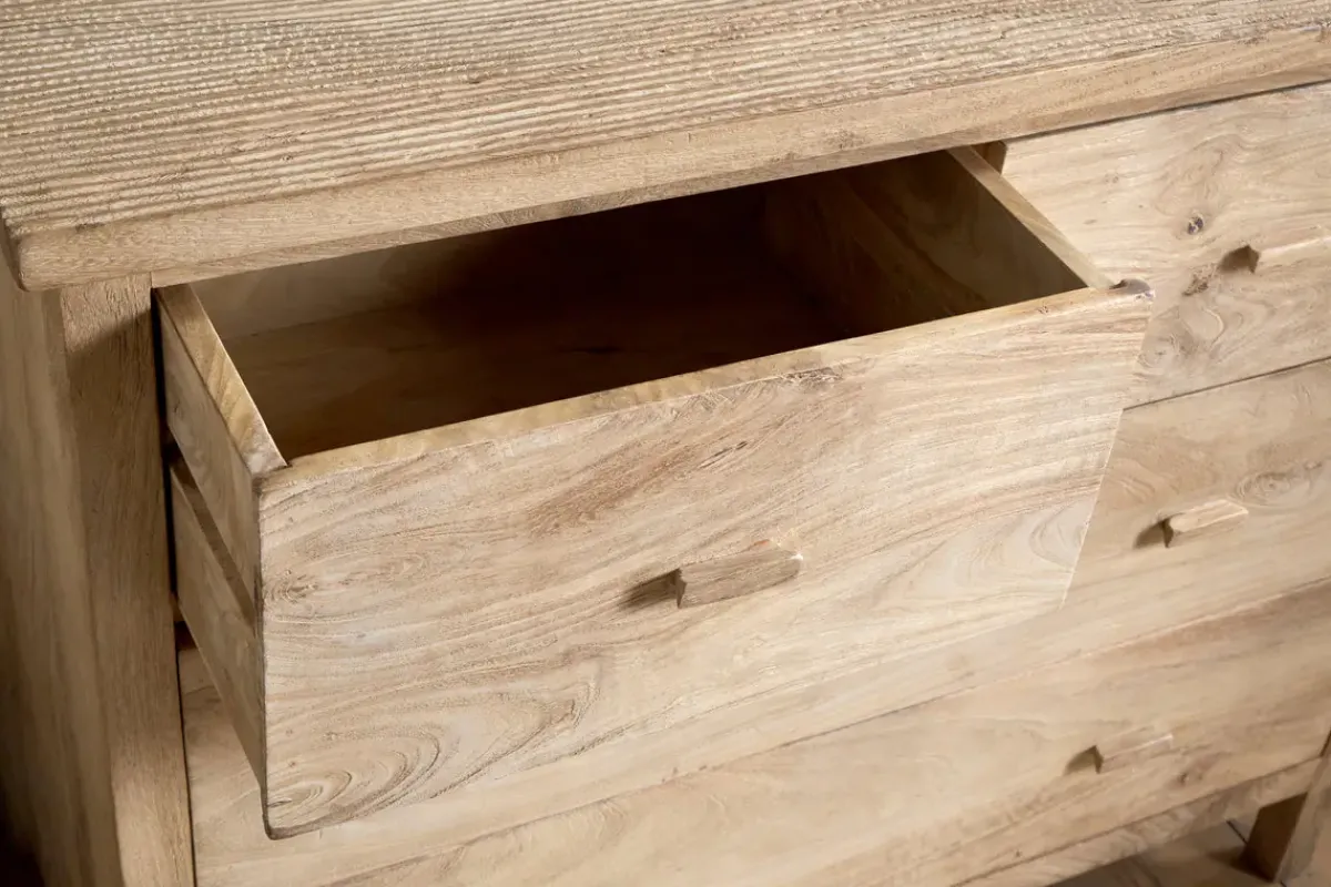 Bedroom^Nkuku Vivan Grooved Chest of Drawers - Natural