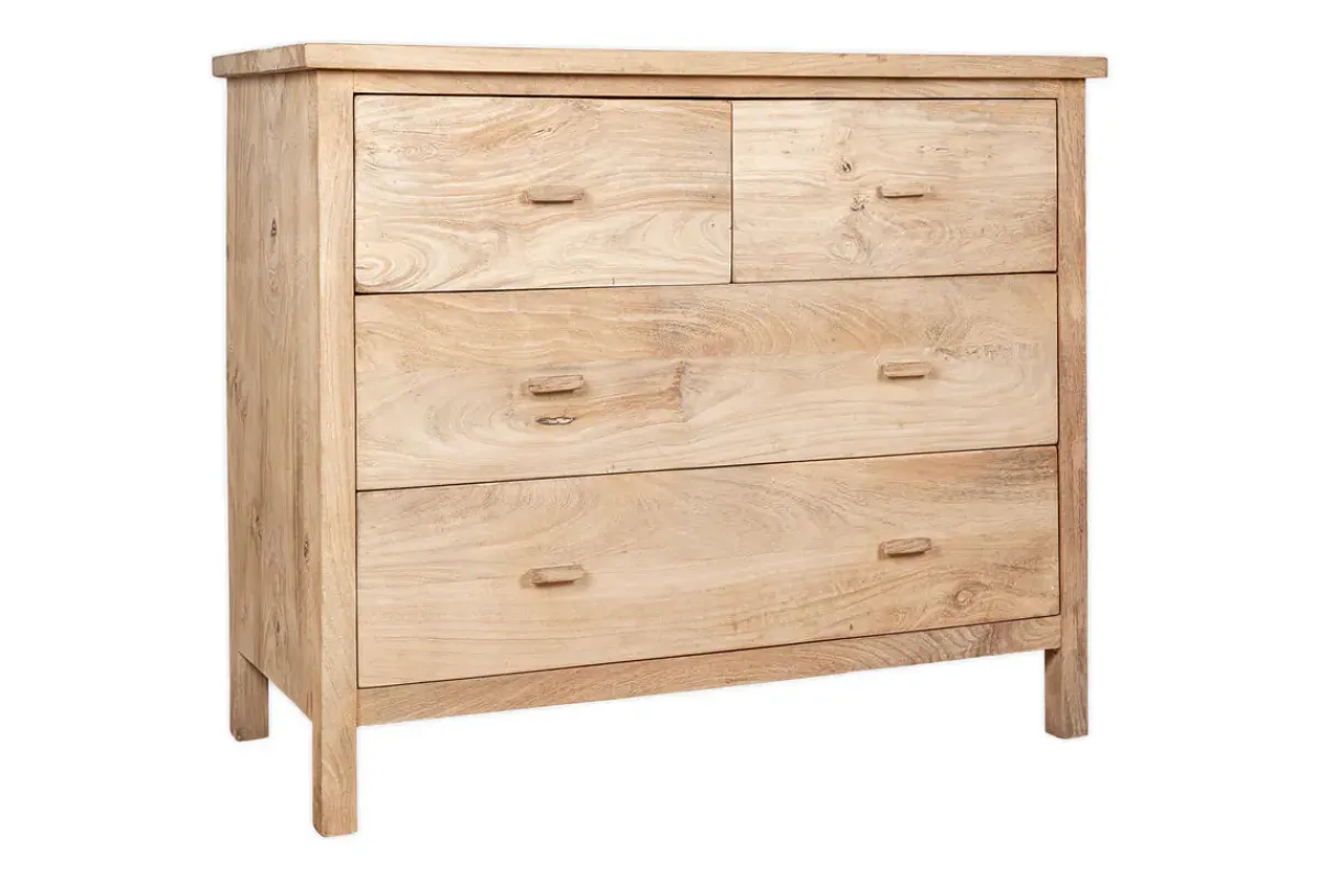 Bedroom^Nkuku Vivan Grooved Chest of Drawers - Natural
