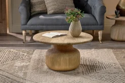 Living|Coffee Tables^Nkuku Vivan Grooved Wood Coffee Table