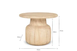 Living|Side Tables^Nkuku Vivan Grooved Wood Side Table