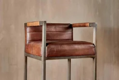 Kitchen & Dining|Bar Stools & Bar Chairs^Nkuku Wamma Leather Bar Chair