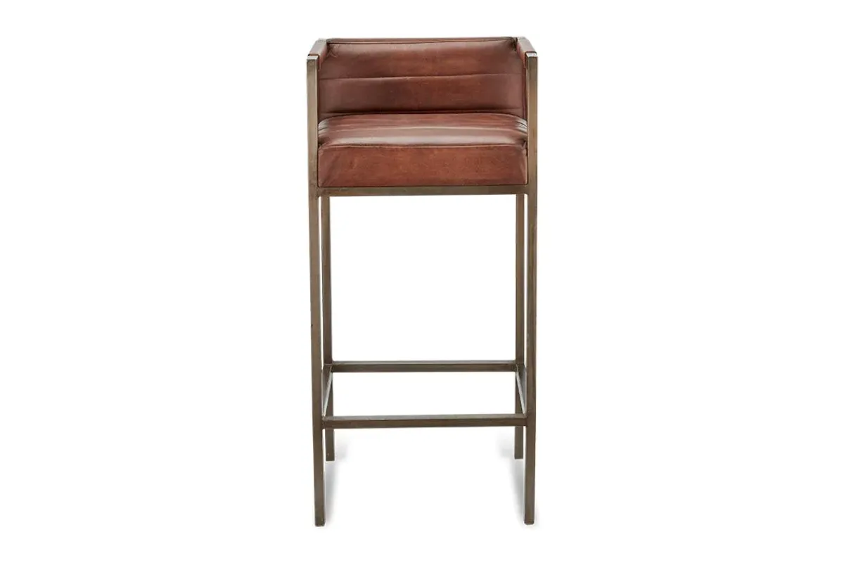 Kitchen & Dining|Bar Stools & Bar Chairs^Nkuku Wamma Leather Bar Chair