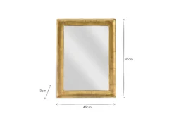 Wall Mirrors^Nkuku Yadur Rectangular Mirror - Antique Brass - Small