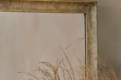 Wall Mirrors^Nkuku Yadur Rectangular Mirror - Antique Brass - Large