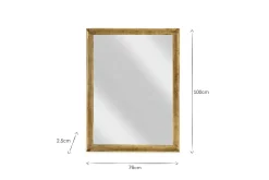 Wall Mirrors^Nkuku Yadur Rectangular Mirror - Antique Brass - Large