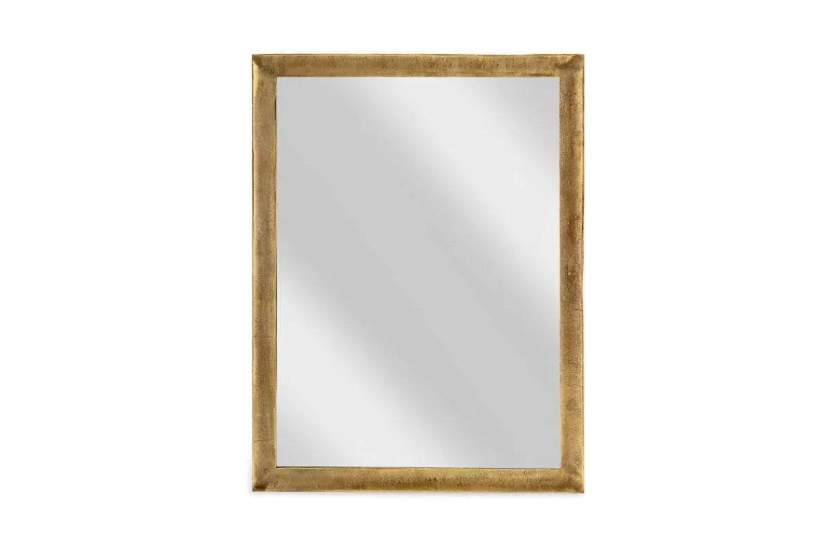 Wall Mirrors^Nkuku Yadur Rectangular Mirror - Antique Brass - Large