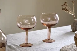 Entertaining Glasses|Christmas Table^Nkuku Yala Hammered Gin Glass - (Set of 2) Dusty Terracotta