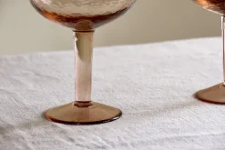 Entertaining Glasses|Christmas Table^Nkuku Yala Hammered Gin Glass - (Set of 2) Dusty Terracotta