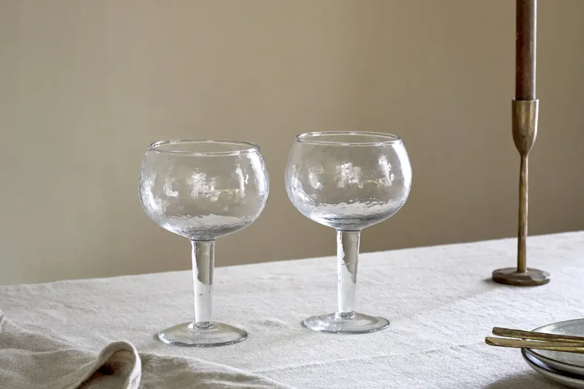 Entertaining Glasses^Nkuku Yala Hammered Gin Glass - (Set of 2) Clear